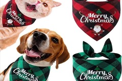Bulk Lots: 100pcs - Christmas pet dog cat triangle bandana bib