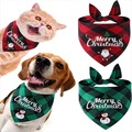 Bulk Lots: 100pcs - Christmas pet dog cat triangle bandana bib