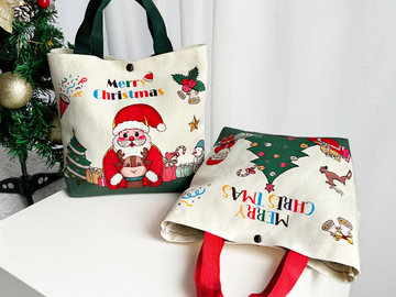 Bulk Lots: 100pcs - Christmas gift bag cartoon Christmas tote bag canvas bag