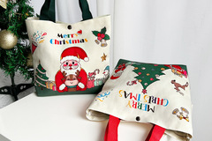Bulk Lots: 100pcs - Christmas gift bag cartoon Christmas tote bag canvas bag