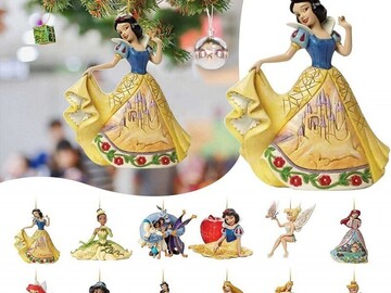 Bulk Lots: 250pcs - Christmas tree cartoon snow white decoration pendant