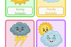 Digital Resource: Bilingual Vocabulary:Weather/Clima