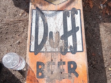 Selling with online payment: Duffs beer skateboard