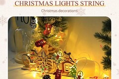 Bulk Lots: Christmas LED Light String Santa Claus Elk Snowman Xmas Ornament 