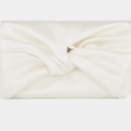 Selling: Brand New Anya Hindmarch Ivory Satin Bow Clutch Purse RRP $885