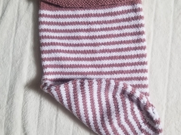 Vente au détail: Chaussette d'emmaillotage rayé rose et blanc