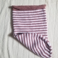 Vente au détail: Chaussette d'emmaillotage rayé rose et blanc