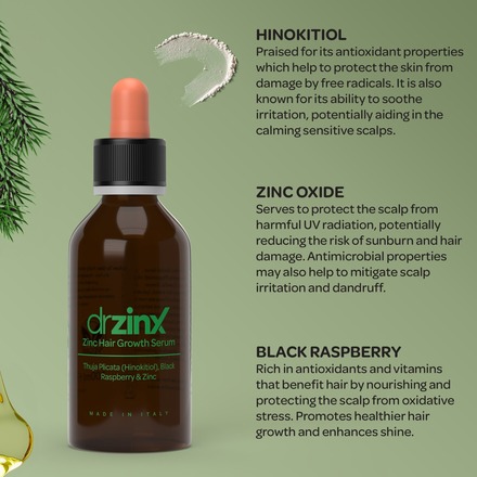 Dr. ZinX Biotin and Zinc Hair Growth Serum + Thuja (Hinokitiol) 