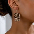 Bulk Lots: 60pairs Acrylic design shiny 2025 New Year earrings