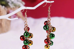 Bulk Lots: 100pairs  New Arrival Christmas Tree Bell Earrings