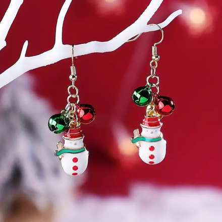 100pairs  New Arrival Christmas Tree Bell Earrings