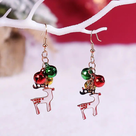 100pairs  New Arrival Christmas Tree Bell Earrings