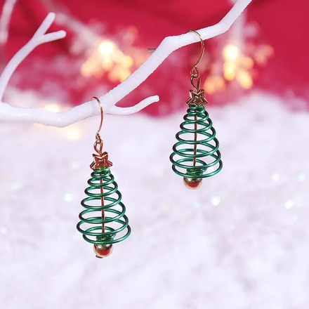 100pairs  New Arrival Christmas Tree Bell Earrings