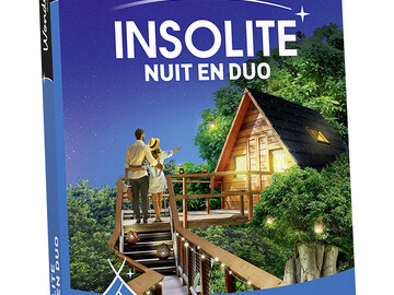Vente: Coffret Wonderbox "INSOLITE - Nuit en duo" (69,90€)