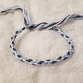 Vente au détail: Bracelet d'amitié gris, blanc et bleu 