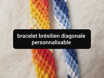 Vente au détail: Bracelet brésilien diagonale personnalisable 