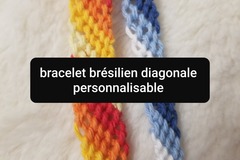 Vente au détail: Bracelet brésilien diagonale personnalisable 