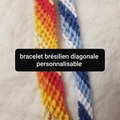 Vente au détail: Bracelet brésilien diagonale personnalisable 