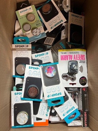 62PC Mixed Earbuds Pop Sockets Headsets Etc