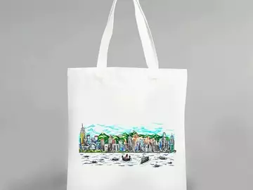  : Hong Kong Harbour Tote Bag