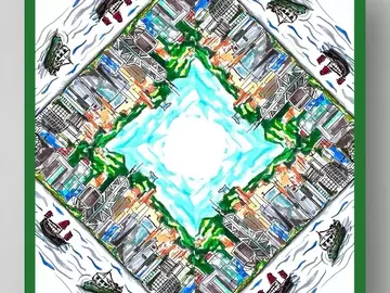  : Hong Kong Harbour Scarf