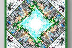  : Hong Kong Harbour Scarf