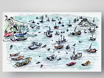  : South China Sea Pocket Square