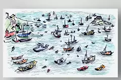  : South China Sea Pocket Square
