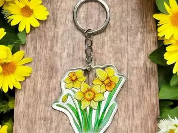  : Yellow Daffodils Keyring