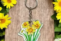  : Yellow Daffodils Keyring
