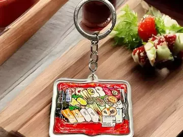  : Red Sushi Tray Keyring