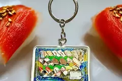  : Blue Sushi Tray Keyring