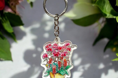  : Pink Orchids Keyring