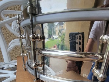 Selling with online payment: 1920's Ludwig 2 piece shell Nickel over brass 