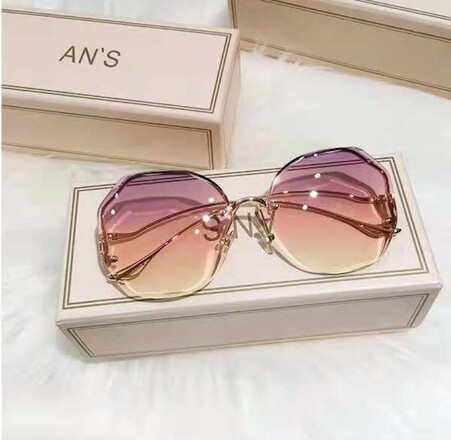 50 pcs Fashion Rimless Sunglasses Sunscreen Glasses