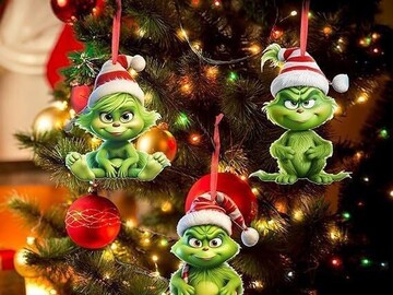 Bulk Lots: 150Pcs Grinch Christmas Tree Ornaments