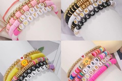 Bulk Lots: 50Set/250pcs Bohemian style letter set bracelet