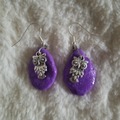 Vente au détail: Boucles d'oreilles violet hibou 