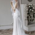 Selling: Made to order, Cathedral Length Lace & Pearl Trim Veil 