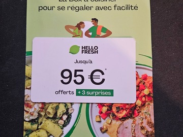 Vente: Carte cadeau Hello Fresh + 3 cadeaux (95€)