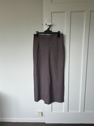 Checked wool skirt