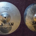 Selling with online payment: Sabian AA 13" Fusion Hats- Hi Hats - Brilliant Top/Natural Bottom