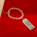 Bulk Lots: 144 pcs-Genuine 8mm Rose Quartz Bracelet-$.69 pcs-$10.00 retail