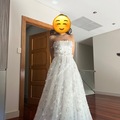 Selling: Size 6 BRAND NEW A line custom wedding dress with 3D florals