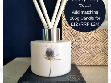 Selling with online payment: Get a Thistle Diffuser and Matching Candle for just £40!