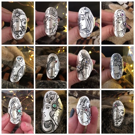 200pcs Zodiac Rings