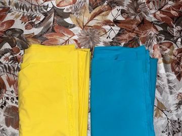 Selling with online payment: Blue and Yellow Stretch Fabric
