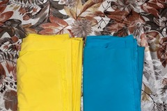 Selling with online payment: Blue and Yellow Stretch Fabric