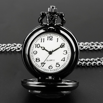 40 Pcs Vintage Fishing Pattern Quartz Pocket Watch