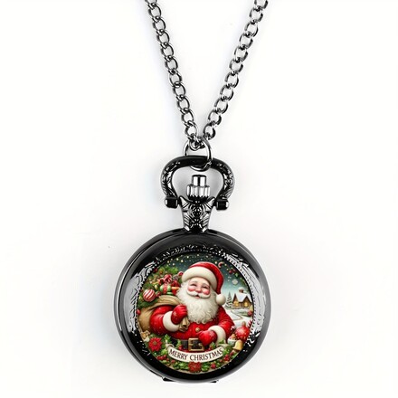 40 Pcs Santa Claus Christmas Gift Quartz Pocket Watch